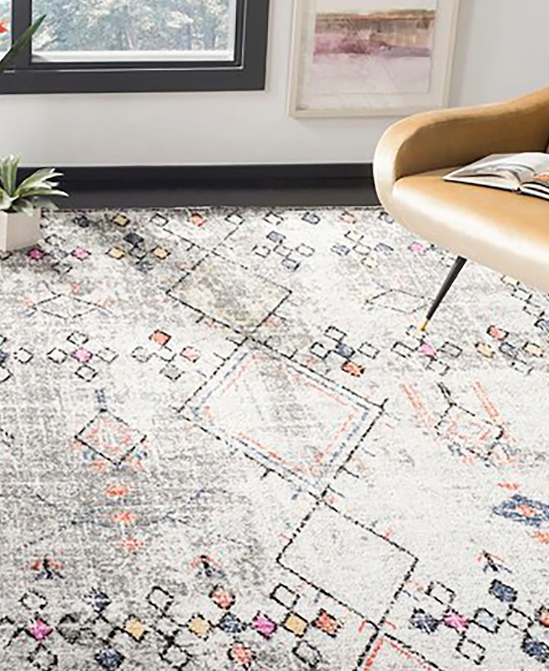 Safavieh Adirondack 210 Light Gray and Fuchsia 9' x 12' Area Rug