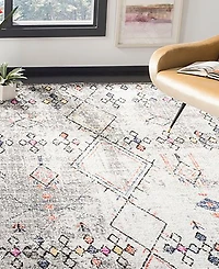 Safavieh Adirondack 210 Light Gray and Fuchsia 9' x 12' Area Rug