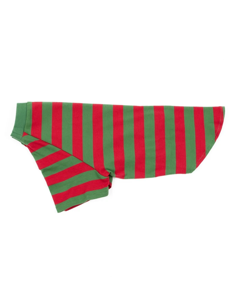 Leveret Big Dog Cotton Pajama Striped Red and Green