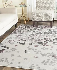 Safavieh Adirondack 115 Ivory and Purple 9' x 12' Area Rug
