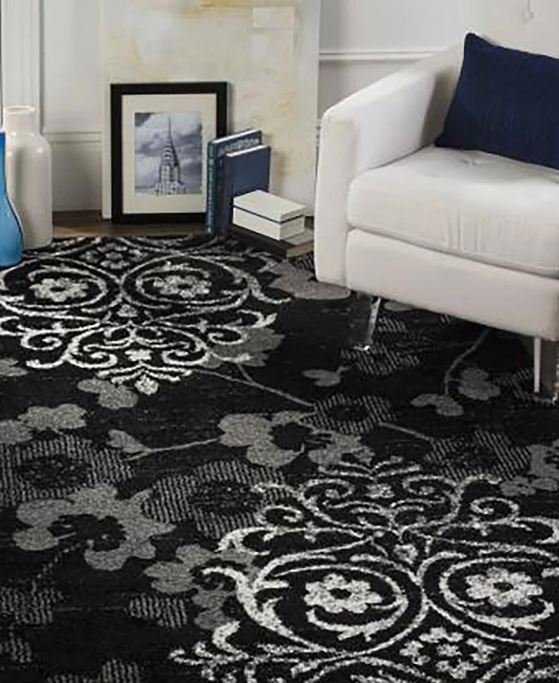Safavieh Adirondack 114 Black and Silver 9' x 12' Area Rug