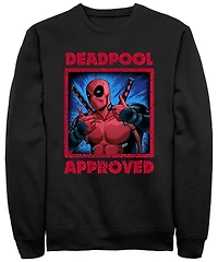 Fifth Sun Men's Deadpool Approved Crew Fleece Pullover