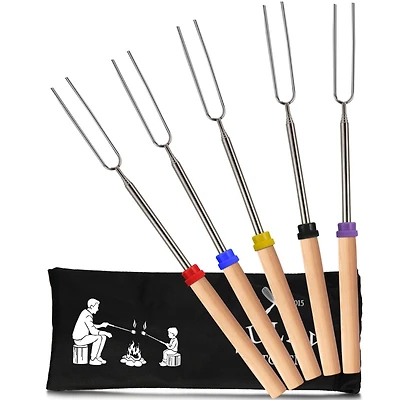 Zulay Kitchen Long Marshmallow Roasting Sticks Extendable Design