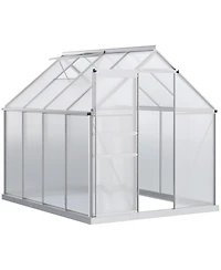 Outsunny 8' x 6' x 6.5' Large Polycarbonate Walk-in house,