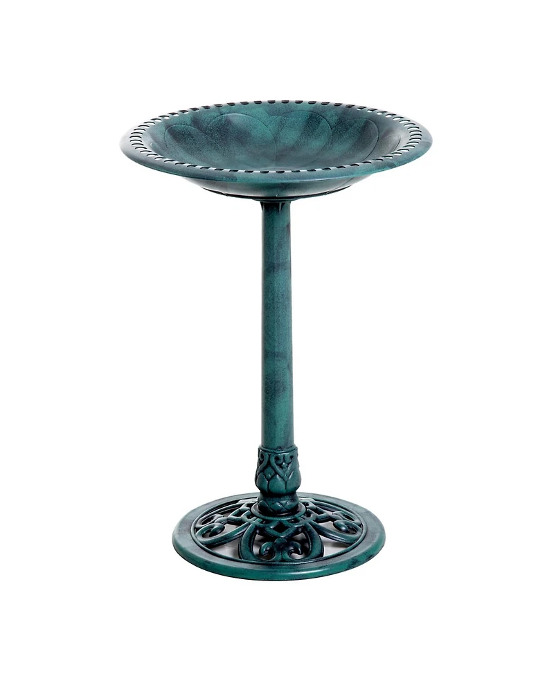Outsunny 28" Outdoor Bird Bath Fountain Backyard Feeder Sd Ornaments
