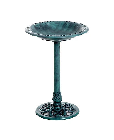 Outsunny 28" Outdoor Bird Bath Fountain Backyard Feeder Sd Ornaments