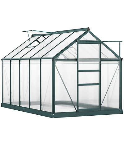 Outsunny 6' x 10' x 7' Large Polycarbonate Walk-in house,