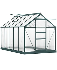 Outsunny 6' x 10' x 7' Large Polycarbonate Walk-in house,