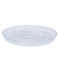 Curtis Wagner Plastics Round Vinyl Plant Saucer, Clear 17in D