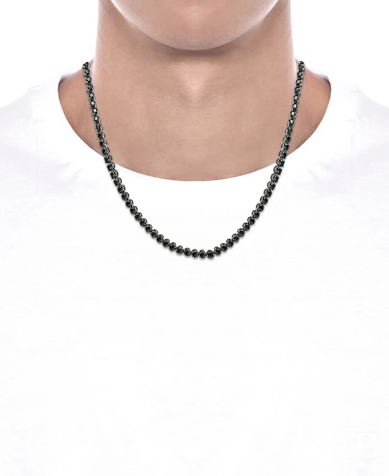 Black Diamond 20" Statement Necklace (10 ct. t.w.) in Sterling Silver