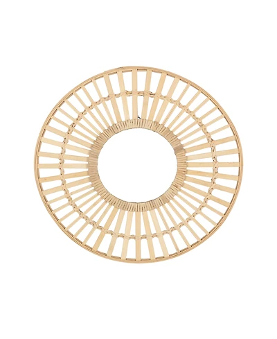 Round Rattan Boho Decorative Wall Mirror