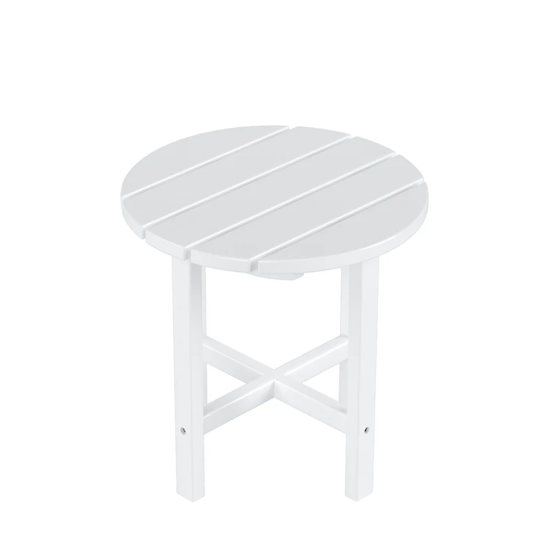WestinTrends All-Weather Outdoor Patio Round Poly Adirondack Side Table