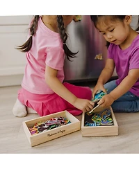 Melissa & Doug 2-Pk. Wooden Animals & Dinosaurs Magnets