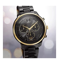 Movado Women's Bold Verso Swiss Quartz Black Ceramic Bracelet Watch 39mm