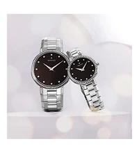 Movado Women's Swiss Faceto Diamond (1/4 ct. t.w.) Stainless Steel Bracelet Watch 28mm