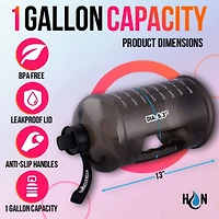 Zulay Kitchen 1 Gallon Water Bottle with Times to Drink (128oz) – Motivational Time Reader Large Jug