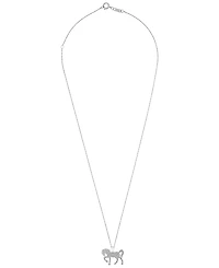 Wrapped Diamond Horse Pendant Necklace (1/4 ct. t.w.) in 10k White Gold, 18" + 2" extender, Created for Macy's