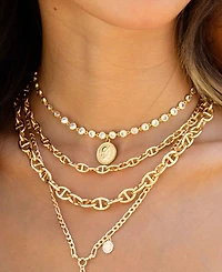 Ettika Golden Rays Necklace Set in 18K Gold Plating, 2 Piece