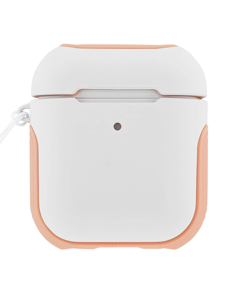 WITHit White and Pink Sport Cover designed for Apple AirPods