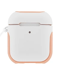 WITHit White and Pink Sport Cover designed for Apple AirPods