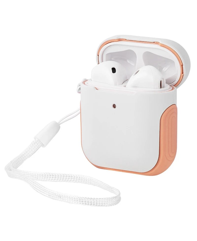 WITHit White and Pink Sport Cover designed for Apple AirPods