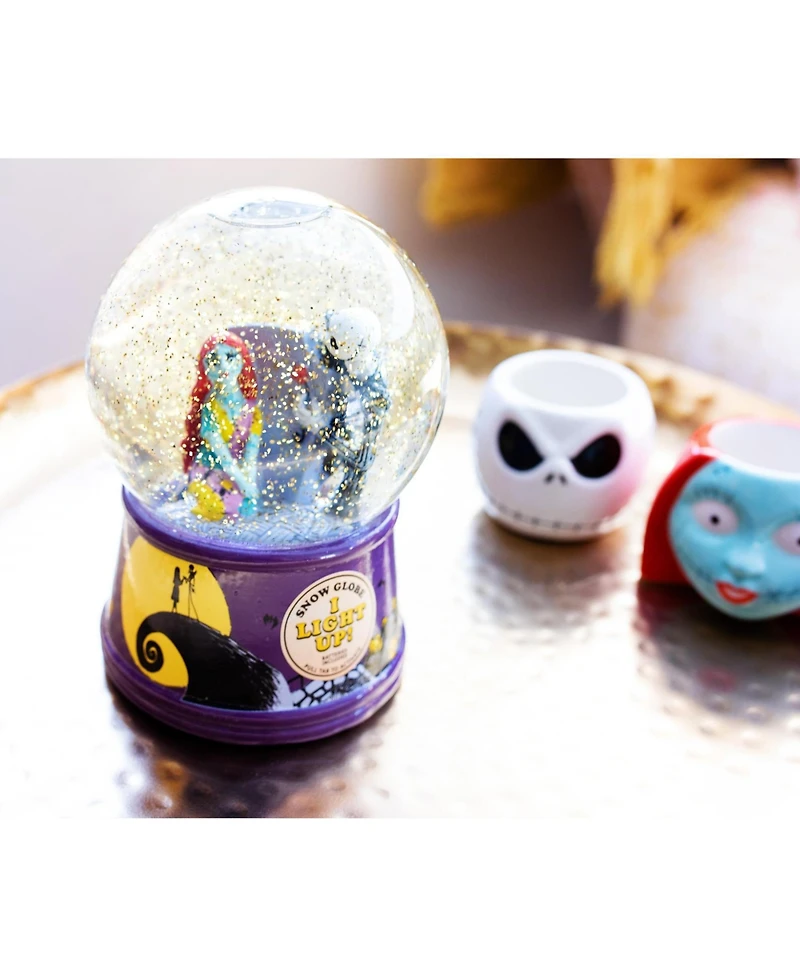 Disney The Nightmare Before Christmas Jack & Sally Light-Up Snow Globe with Swirling Glitter Display | Precious Keepsake, Gifts and Collectibles, Home
