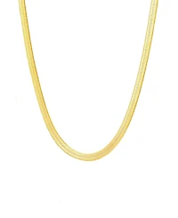 18k Gold Plated Anti-Tarnish Herringbone Necklace