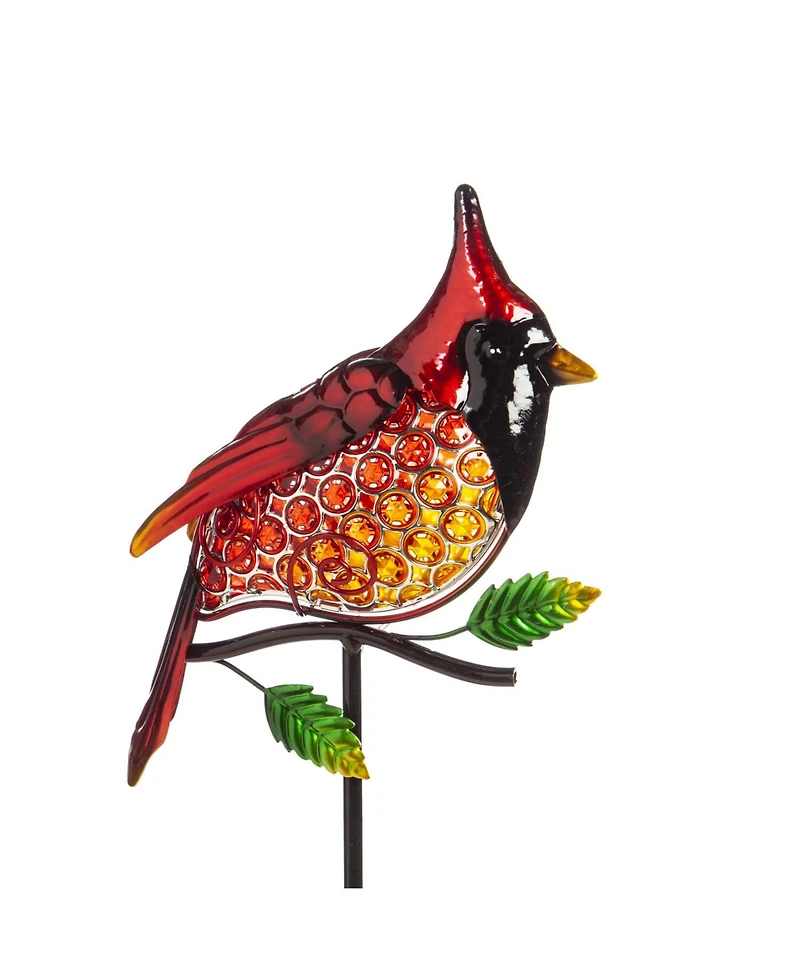 Evergreen Garden Outdoor Decor Solar Garden Stake, Cardinal For Homes Gardens Yards Lawn and Patio
