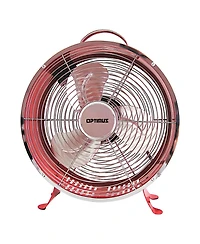 Optimus 10 Inch 2 Speed 50 Watt Portable Retro Drum Fan
