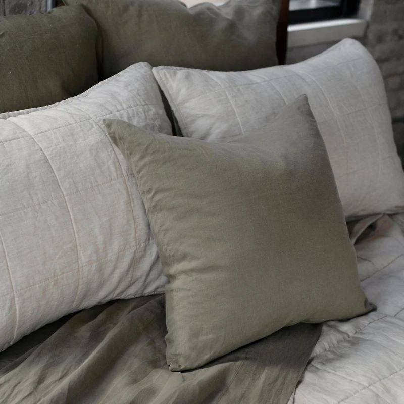 French Linen Decorative Throw Pillow