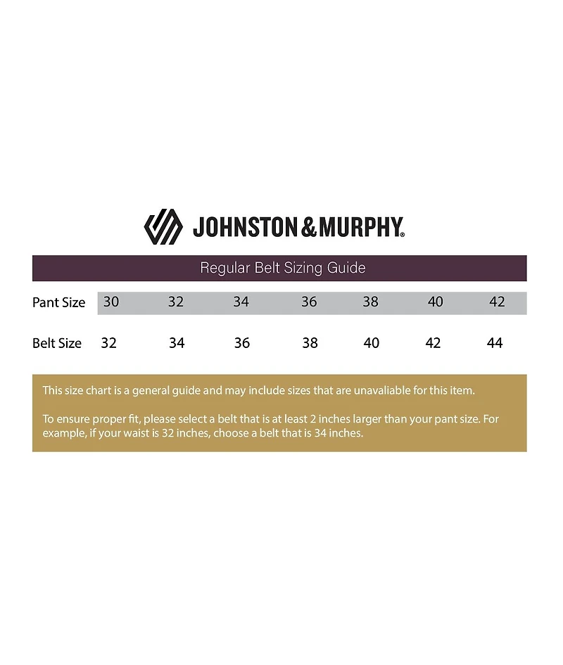 Johnston & Murphy Men's Feather Edge Belt