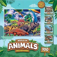 Masterpieces World of Animals Dinosaur Friends 100 Piece Jigsaw Puzzle