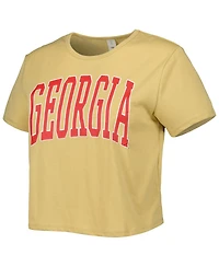 Women's ZooZatz Tan Georgia Bulldogs Core Fashion Cropped T-shirt