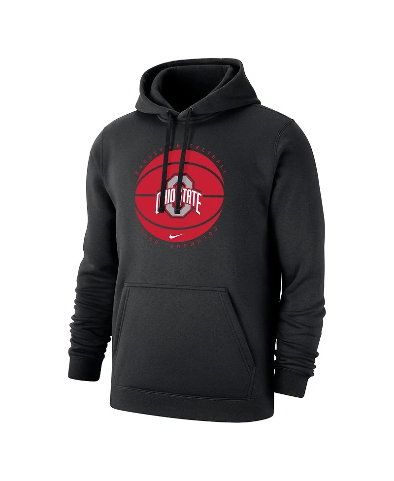 Men's Nike Black Ohio State Buckeyes Basketball Pullover Hoodie