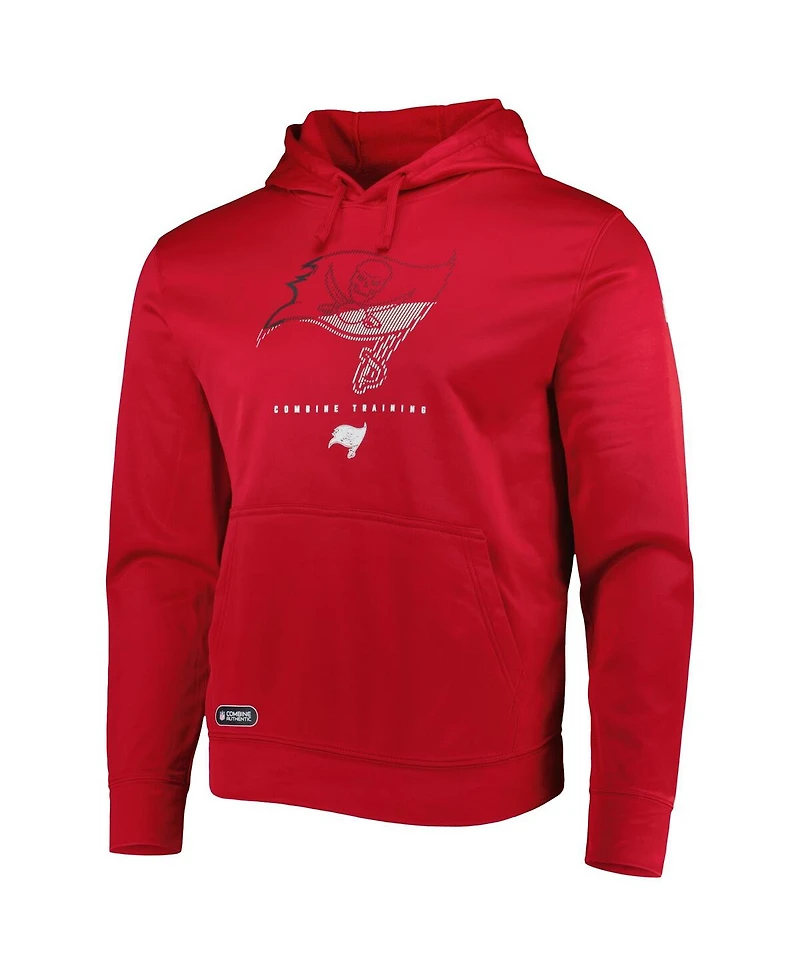 Men's New Era Red Tampa Bay Buccaneers Combine Authentic Watson Pullover Hoodie