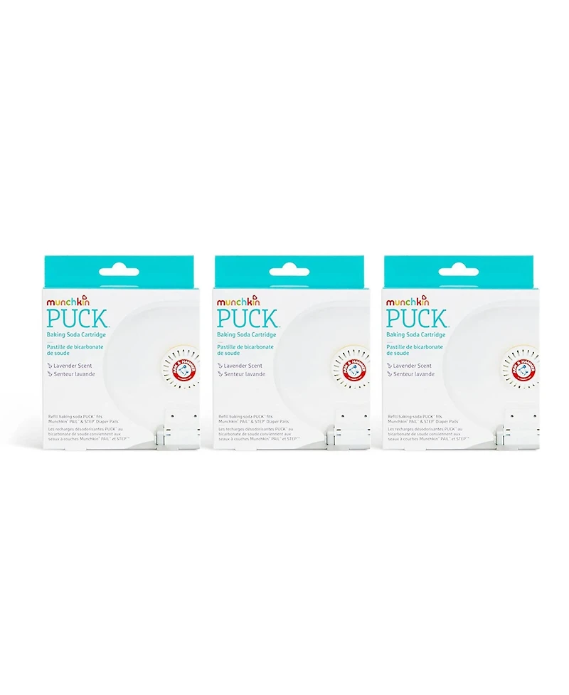 Munchkin Baby Arm & Hammer Puck Baking Soda Cartridge, Lavender, 3 Pack