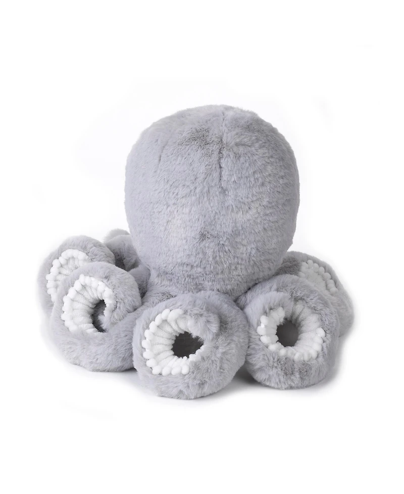 Lambs & Ivy Ocean Blue Plush Gray Octopus Stuffed Animal Toy - Inky