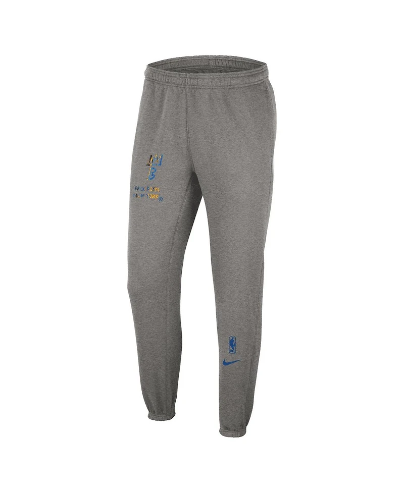Men's Nike Heather Charcoal Brooklyn Nets 2022/23 City Edition Courtside Brushed Fleece Sweatpants