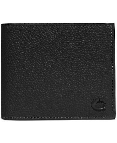 Coach Refined Pebble Leather Bill Compartment Wallet
