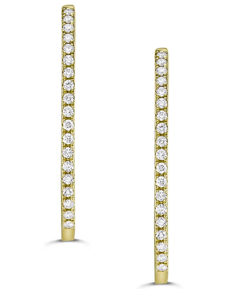 Diamond In & Out Medium Hoop Earrings (5/8 ct. t.w.)