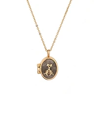 Charged Stone Locket Necklace