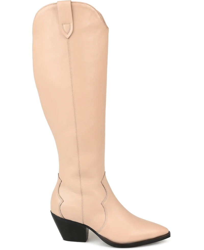 Journee Signature Women's Pryse Western Knee High Boots