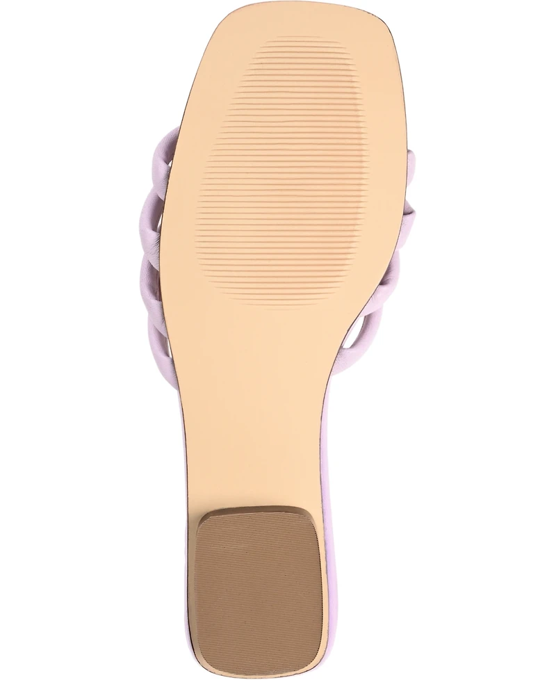 Journee Signature Women's Cendi Strappy Band Flat Sandals