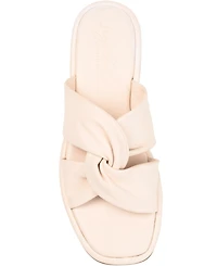 Journee Signature Women's Kanndice Twisted Slip-On Sandals