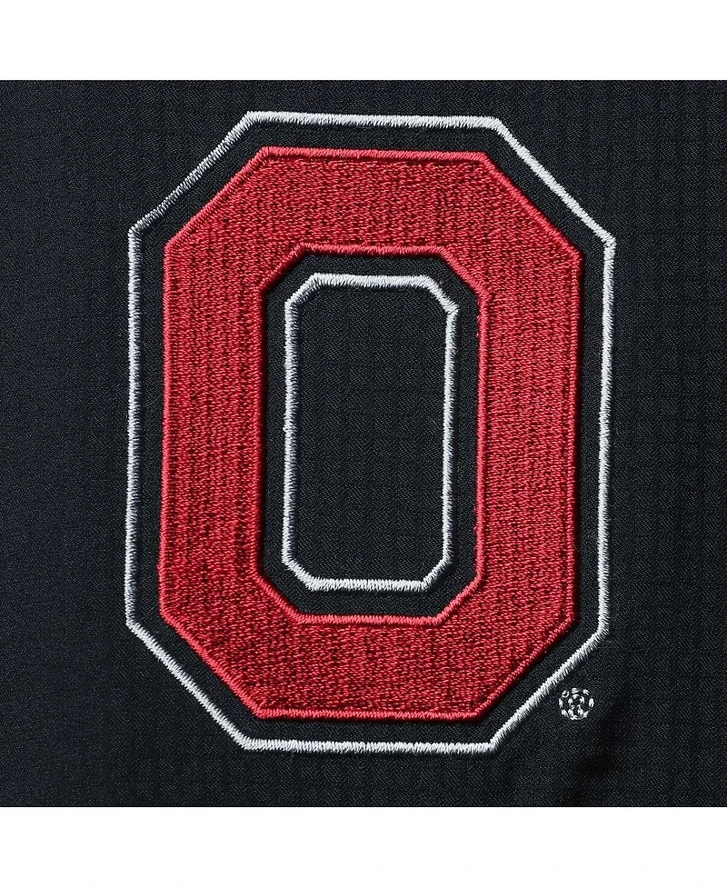 Men's Columbia Black Ohio State Buckeyes Big and Tall Tamiami Omni-Shade Button-Down Shirt