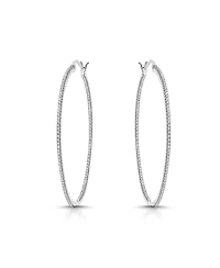 Dazzling Cubic Zirconia Large Hoop Earrings
