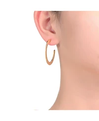 14K Gold Plated Large Open Hoop Earrings