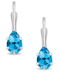 Macy's Gemstone Leverback Earrings 10K Gold