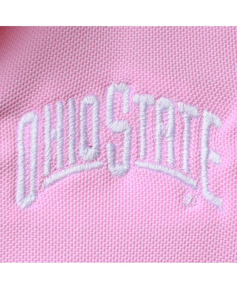 Girls Toddler Garb Pink Ohio State Buckeyes Caroline Cap Sleeve Polo Dress