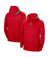 Men's Nike Scarlet Ohio State Buckeyes Team Basketball Spotlight Performance Pullover Hoodie